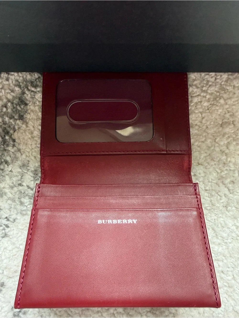 Burberry Red Leather Card Holder - Picture 3 of 5